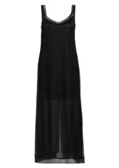 Vince Beaded Georgette Slipdress