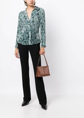 Vince berry blooms pleated shirt