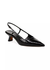 Vince Bianca 50MM Leather Slingback Pumps