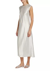 Vince Bias-Cut Crewneck Midi-Dress