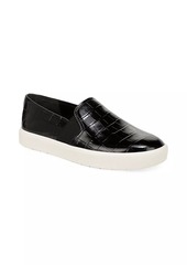 Vince Blair II Embossed Leather Slip-On Sneakers