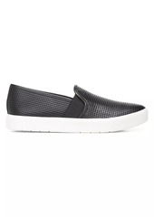 Vince Blair Perforated Leather Slip-On Sneakers