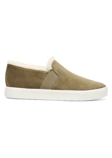 Vince Blair Suede & Shearling Lined Slip On Sneakers