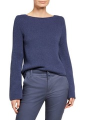 Vince Boat-Neck Long-Sleeve Cashmere Sweater
