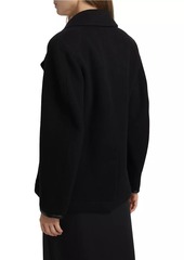 Vince Boiled Wool Crop Peacoat