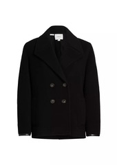 Vince Boiled Wool Crop Peacoat