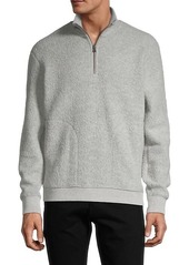 Vince ​Boucle Quarter-Zip Wool-Blend Sweater