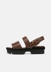 Vince Bowie Leather Lug-Sole Slingback Sandal