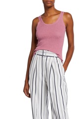 Vince Broomstick Pleated Cotton Tank