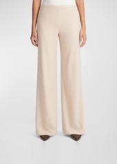 Vince Brushed Flannel Wide-Leg Pants