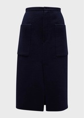 Vince Brushed Recycled Wool-Blend Pencil Skirt