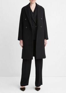 Vince Brushed Wool-Blend Double-Breasted Coat