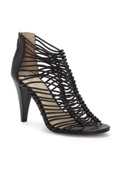 Vince Camuto Alsandra Strappy Cage Sandal in Black Leather at Nordstrom