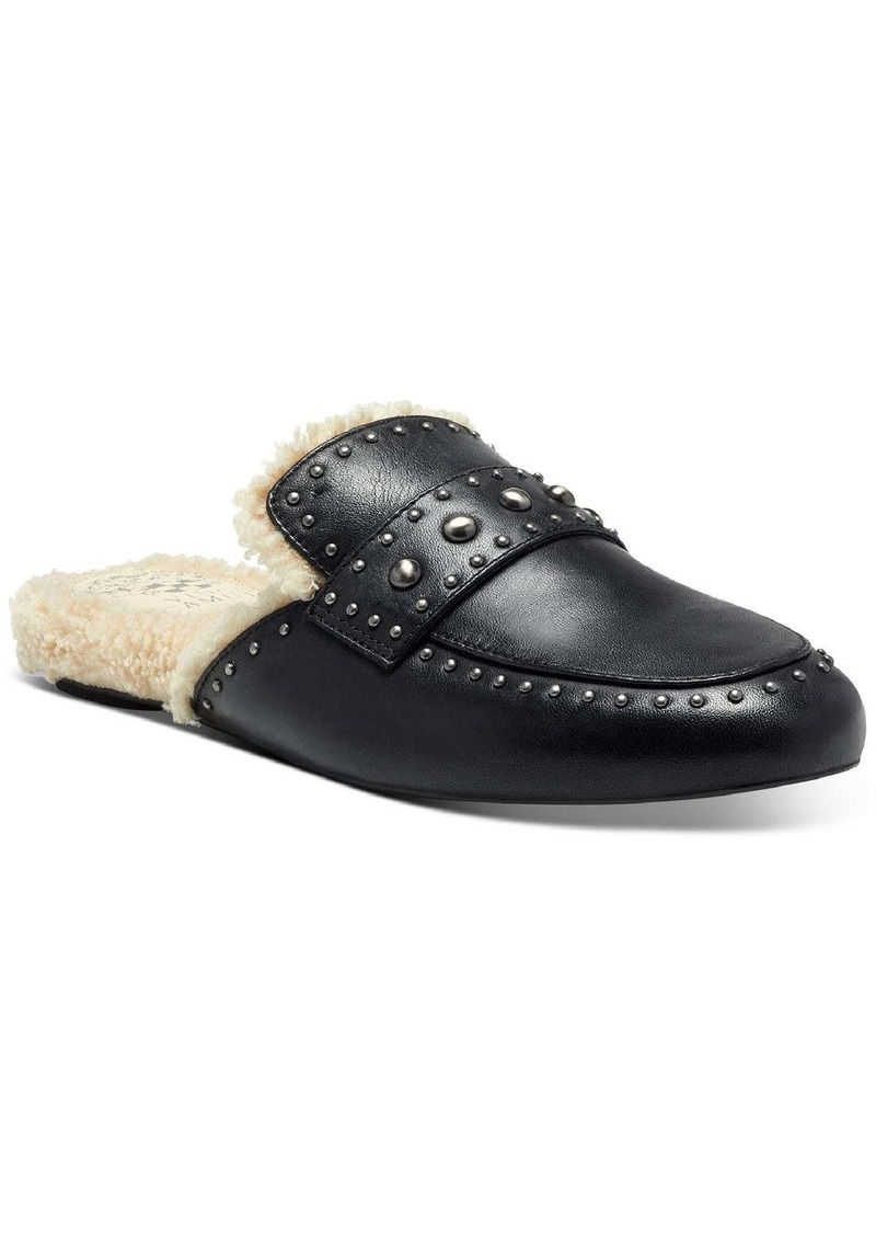 Vince Camuto Alvintal Womens Studded Faux Fur Lined Loafer Mule
