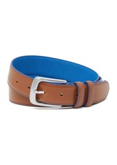 Vince Camuto Blue Lined Leather Belt