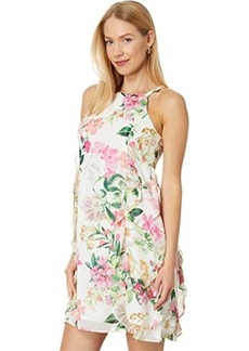 Vince Camuto Chiffon Halter Float with Ruffle Details