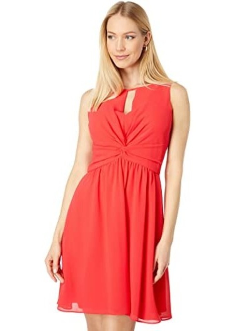 Vince Camuto Chiffon Twist Front Fit-and-Flare