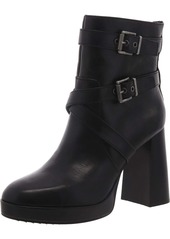 Vince Camuto Coliana Womens Leather Stacked Heel Booties