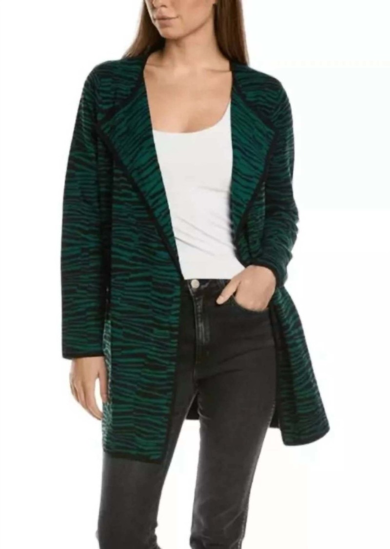 Vince Camuto Combed Jacket In Spruce Green,black