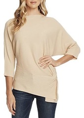 Vince Camuto Dolman Sleeve Side Twist Ribbed Sweater