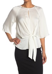 Vince Camuto Elbow Sleeve Tie Front Blouse