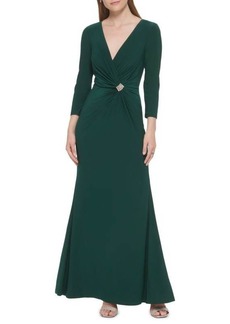 Vince Camuto Embellished Twist Gown