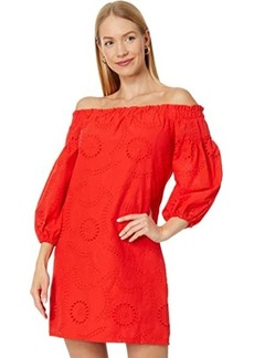 Vince Camuto Eyelet Off-the-Shoulder Shift