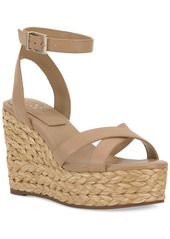 Vince Camuto Fettana Womens Leather Criss-Cross Wedge Sandals