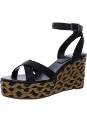 Vince Camuto Fettana Womens Leather Criss-Cross Wedge Sandals