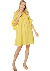 Vince Camuto Flutter Sleeve Rumple Dress