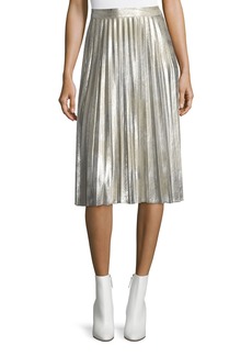 Vince Camuto Foiled Pleated Skirt