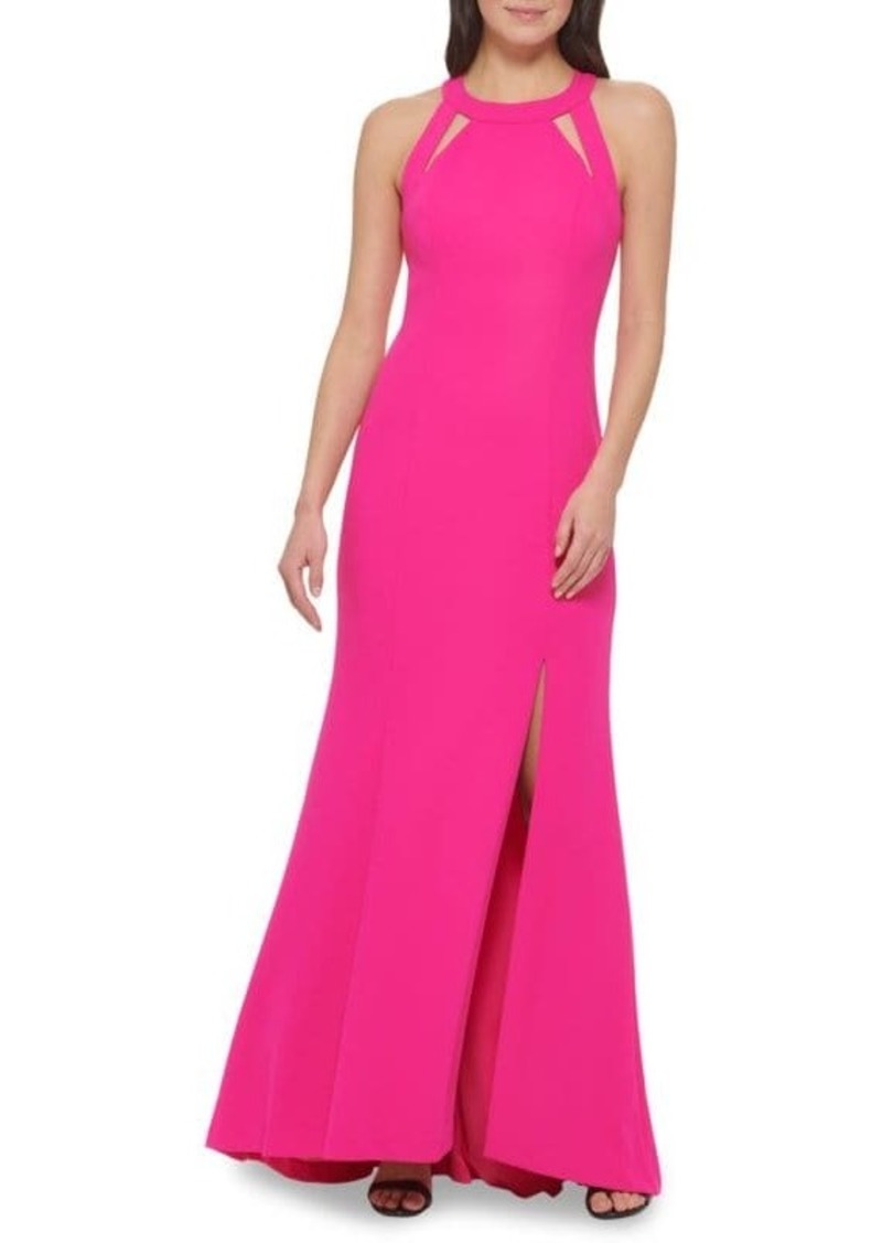Vince Camuto Front Slit A-Line Gown
