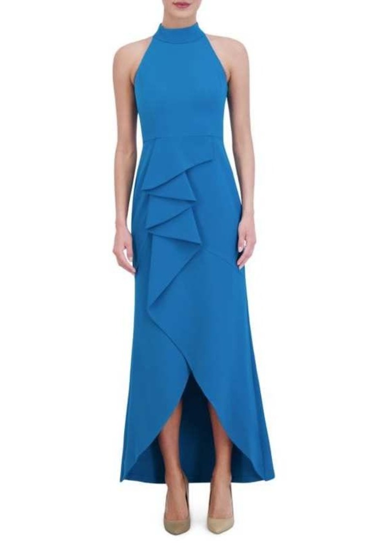 Vince Camuto Halter Ruffle Gown