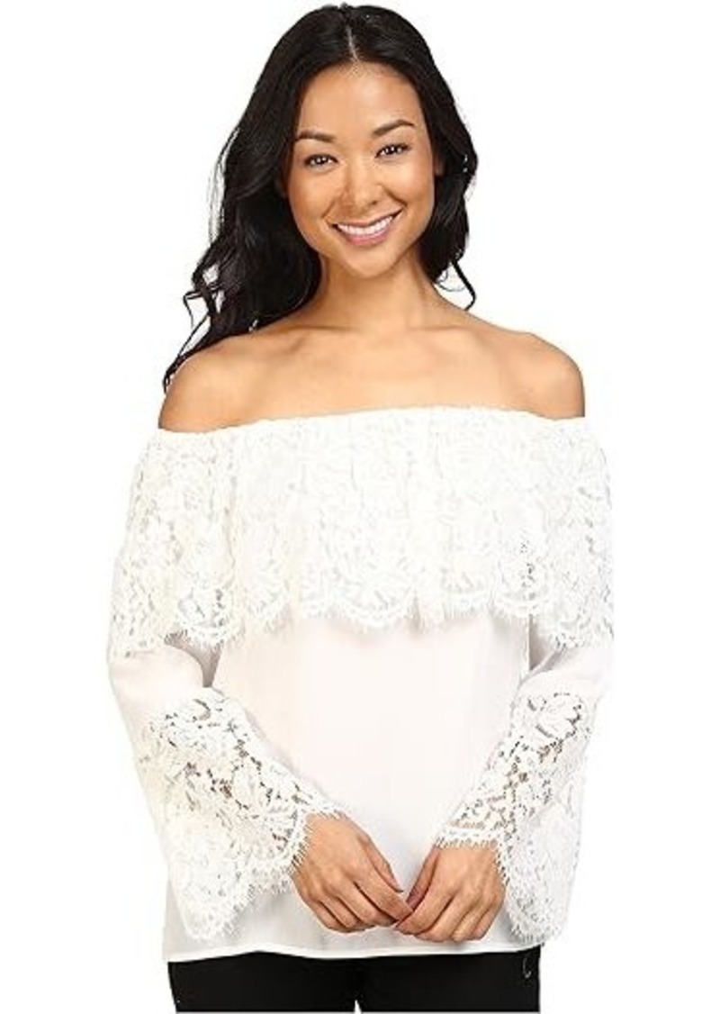 Vince Camuto Lace Bell Sleeve Off Shoulder Blouse