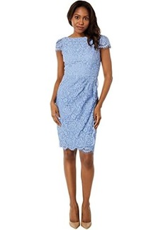 Vince Camuto Lace Cap Sleeve Wrap Pleat Skirt Bodycon