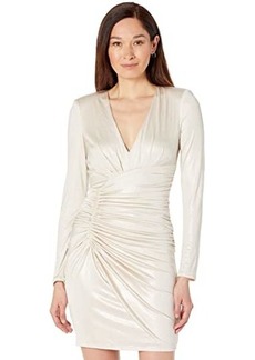 Vince Camuto Long Sleeve Cocktail Dress with Ruched Wrap Skirt