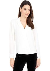 Vince Camuto Long Sleeve Notch Collar Faux Wrap Top