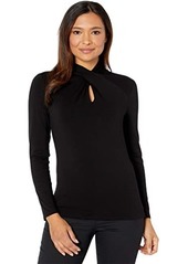 Vince Camuto Long Sleeve Twist Neck Top