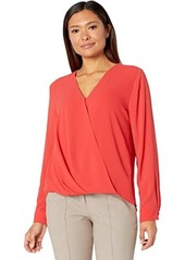Vince Camuto Long Sleeve Wrap Front Blouse