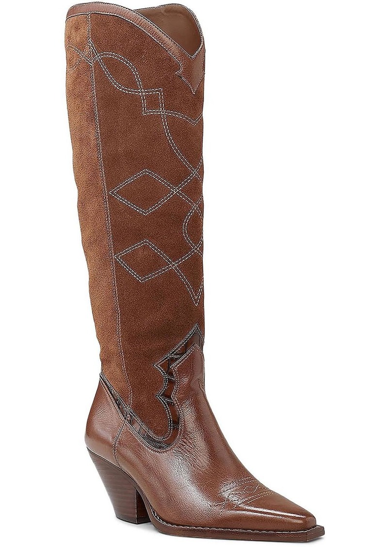 Vince Camuto Nedema Womens Suede Western Knee-High Boots