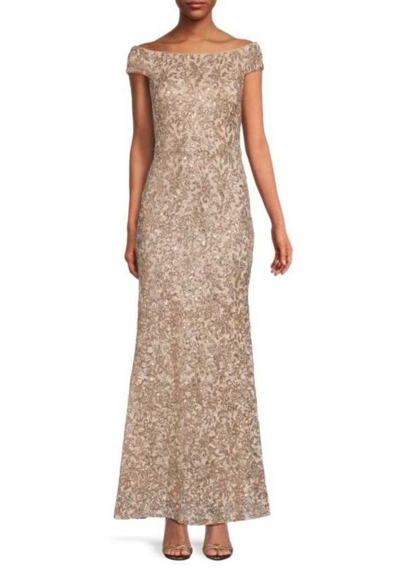 Vince Camuto Sequin Lace Trumpet Gown