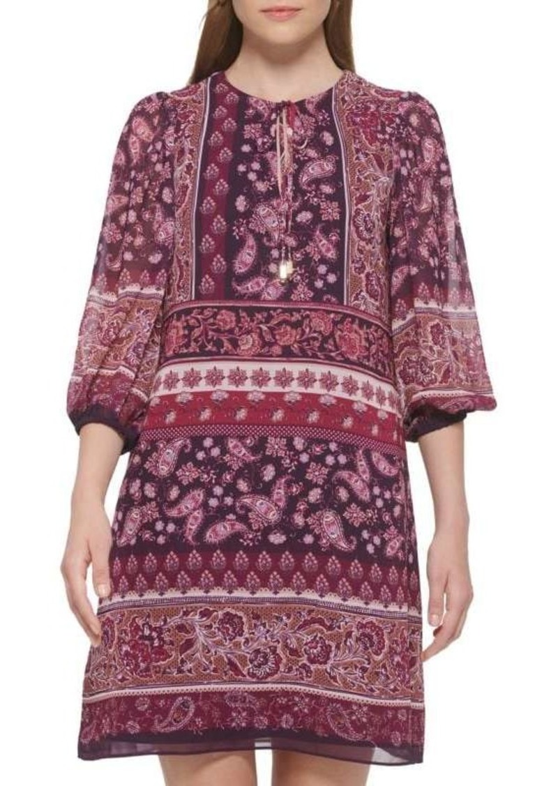 Vince Camuto Paisley Mini Shift Dress