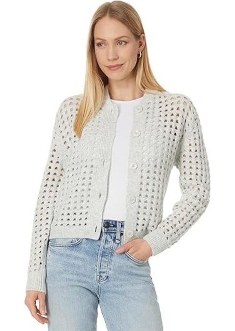 Vince Camuto Pointelle Long Sleeve Cardigan