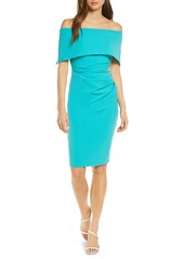 Vince Camuto Popover Cocktail Dress in Turquoise at Nordstrom