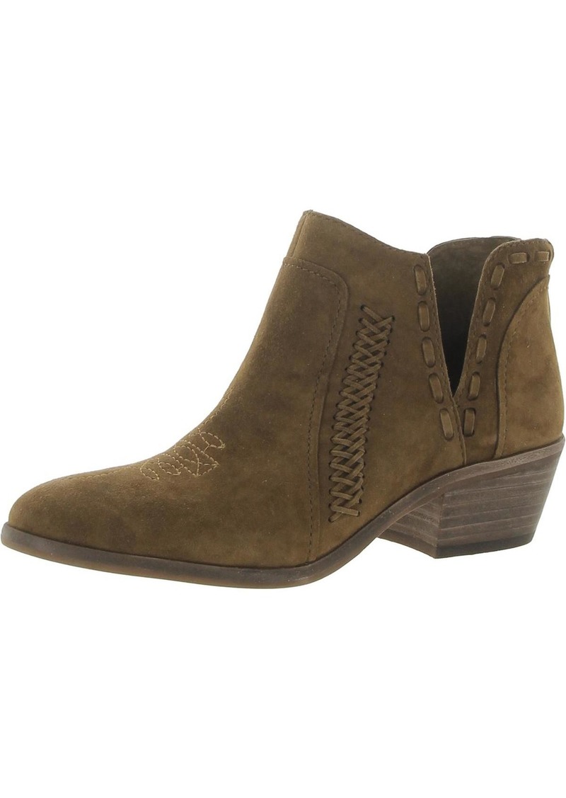 Vince Camuto Presita Womens Suede Cut-Out Booties