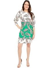 Vince Camuto Printed Jersey T Body with Novelty Sleeve