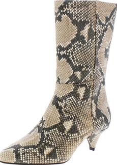 Vince Camuto Rastel Womens Solid Embossed Mid-Calf Boots