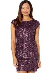 Vince Camuto Sequin Extended Cap Sleeved T-Body