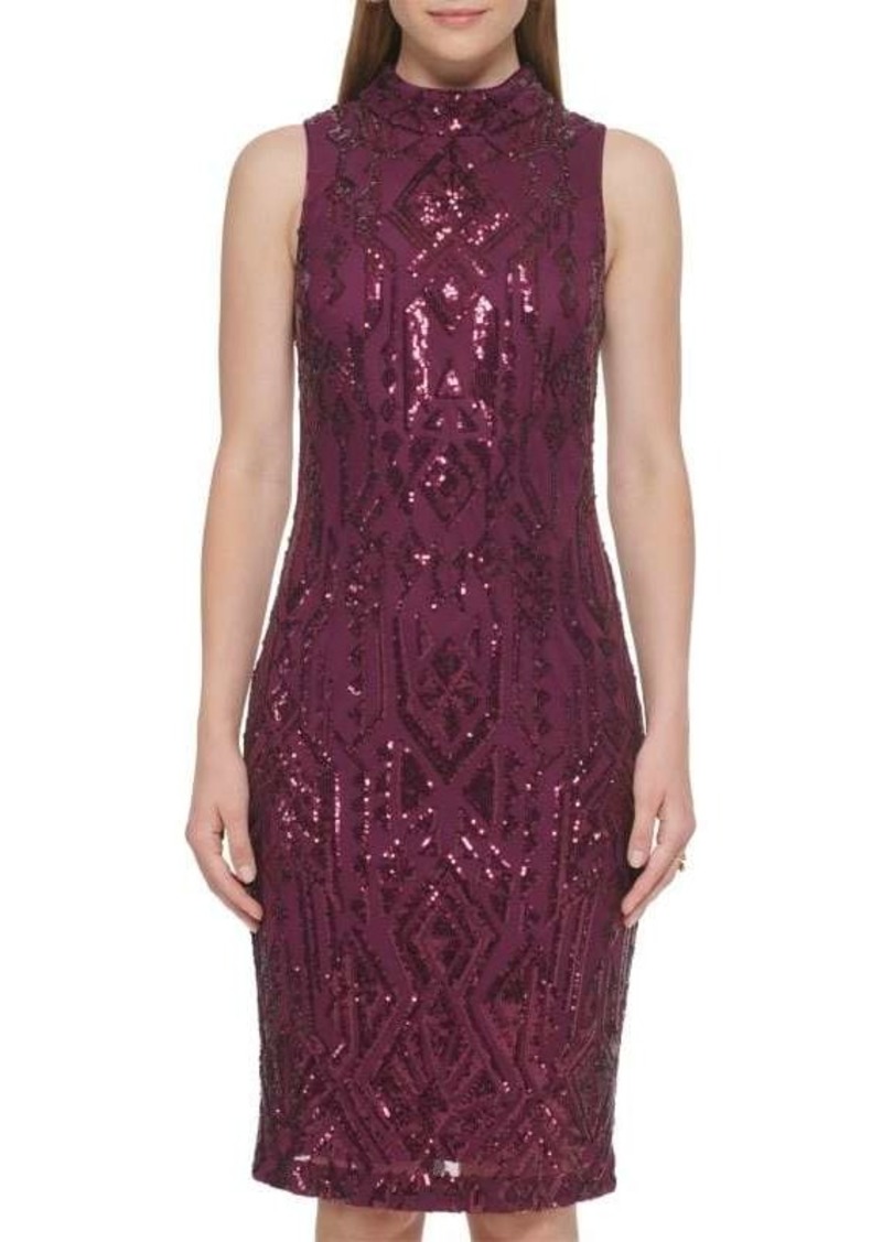 Vince Camuto Sequin Knee Length Sheath Dress