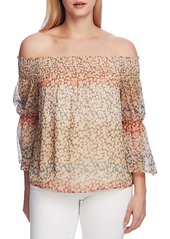Vince Camuto Smocked Off-the-Shoulder Ditsy Top